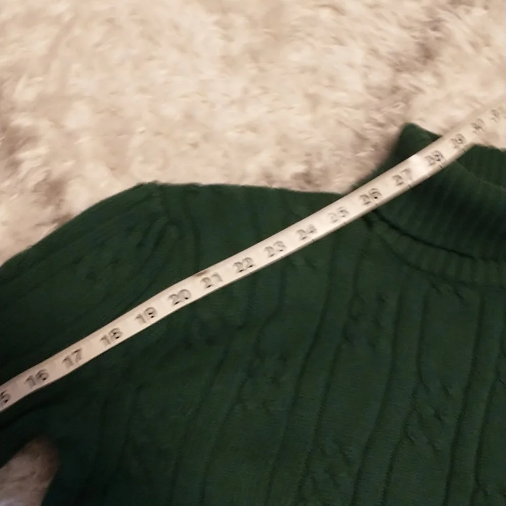 Lodge Classics woman's size M long sleeve turtleneck cotton vtg knitted sweater - Picture 7 of 10